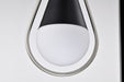 Pendant Nuvo 60-7913 Admiral 1 Light Pendant - 10 Inches - Matte Black and Brushed Nickel Finish - White Opal Glass Nuvo