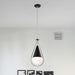 Pendant Nuvo 60-7913 Admiral 1 Light Pendant - 10 Inches - Matte Black and Brushed Nickel Finish - White Opal Glass Nuvo