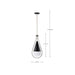 Pendant Nuvo 60-7913 Admiral 1 Light Pendant - 10 Inches - Matte Black and Brushed Nickel Finish - White Opal Glass Nuvo