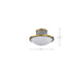 Flush Mount Nuvo 60-7915 Lafayette 1 Light Flush Mount Fixture - 14 Inches - Gray Finish with Natural Brass Accents and White Opal Glass Nuvo