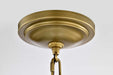 Pendant Nuvo 60-7918 Lafayette 3 Light Pendant - 18 Inches - Gray Finish with Natural Brass Accents and White Opal Glass Nuvo