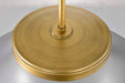 Pendant Nuvo 60-7918 Lafayette 3 Light Pendant - 18 Inches - Gray Finish with Natural Brass Accents and White Opal Glass Nuvo