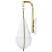 Wall Sconce Nuvo 60-7921 Admiral 1 Light Wall Sconce - Matte White and Natural Brass Finish - White Opal Glass Nuvo