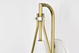 Wall Sconce Nuvo 60-7921 Admiral 1 Light Wall Sconce - Matte White and Natural Brass Finish - White Opal Glass Nuvo