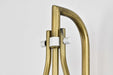 Wall Sconce Nuvo 60-7921 Admiral 1 Light Wall Sconce - Matte White and Natural Brass Finish - White Opal Glass Nuvo