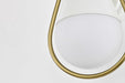 Wall Sconce Nuvo 60-7921 Admiral 1 Light Wall Sconce - Matte White and Natural Brass Finish - White Opal Glass Nuvo