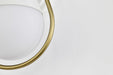 Wall Sconce Nuvo 60-7921 Admiral 1 Light Wall Sconce - Matte White and Natural Brass Finish - White Opal Glass Nuvo