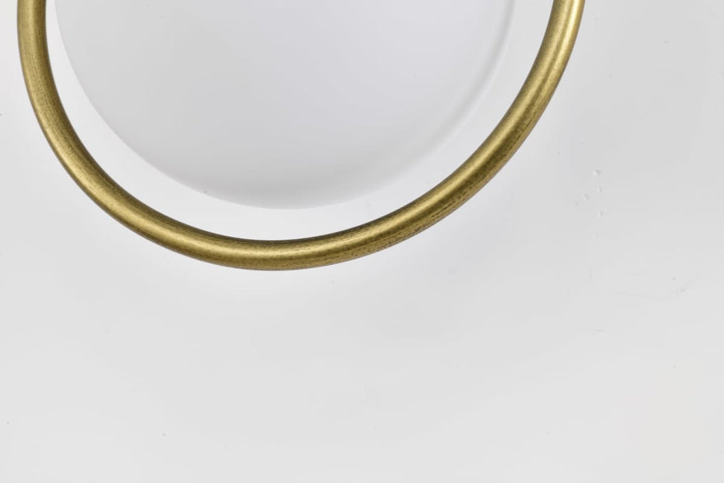 Wall Sconce Nuvo 60-7921 Admiral 1 Light Wall Sconce - Matte White and Natural Brass Finish - White Opal Glass Nuvo