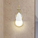 Wall Sconce Nuvo 60-7921 Admiral 1 Light Wall Sconce - Matte White and Natural Brass Finish - White Opal Glass Nuvo