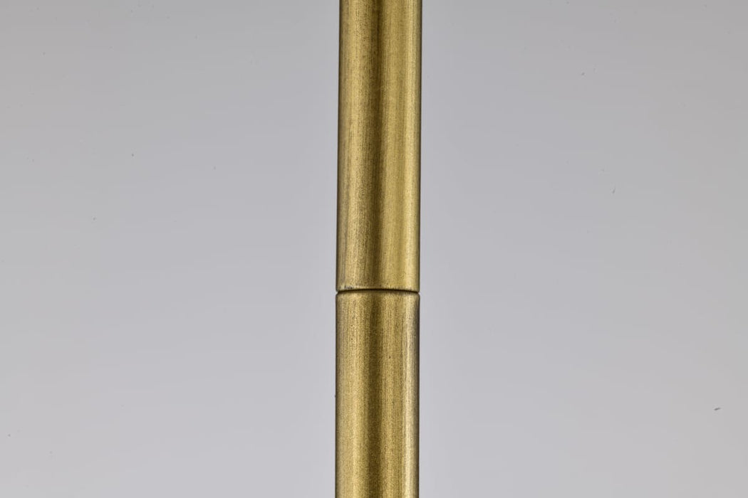 Pendant Nuvo 60-7922 Admiral 1 Light Pendant - 6 Inches - Matte White and Natural Brass Finish - White Opal Glass Nuvo