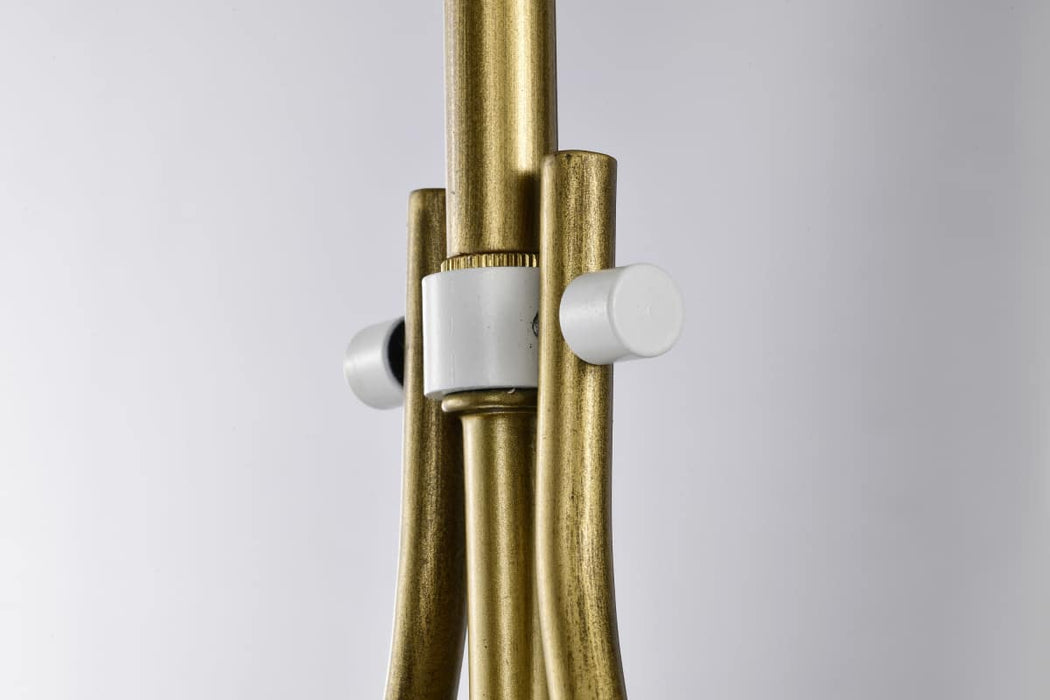 Pendant Nuvo 60-7922 Admiral 1 Light Pendant - 6 Inches - Matte White and Natural Brass Finish - White Opal Glass Nuvo
