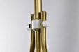 Pendant Nuvo 60-7922 Admiral 1 Light Pendant - 6 Inches - Matte White and Natural Brass Finish - White Opal Glass Nuvo