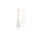 Pendant Nuvo 60-7922 Admiral 1 Light Pendant - 6 Inches - Matte White and Natural Brass Finish - White Opal Glass Nuvo