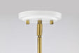 Pendant Nuvo 60-7923 Admiral 1 Light Pendant - 10 Inches - Matte White and Natural Brass Finish - White Opal Glass Nuvo
