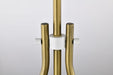 Pendant Nuvo 60-7923 Admiral 1 Light Pendant - 10 Inches - Matte White and Natural Brass Finish - White Opal Glass Nuvo
