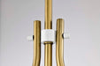 Pendant Nuvo 60-7923 Admiral 1 Light Pendant - 10 Inches - Matte White and Natural Brass Finish - White Opal Glass Nuvo