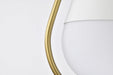 Pendant Nuvo 60-7923 Admiral 1 Light Pendant - 10 Inches - Matte White and Natural Brass Finish - White Opal Glass Nuvo