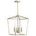 Pendant Nuvo 60-7931 Emma 4 Light Small Pendant - Burnished Brass Finish Nuvo