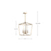 Pendant Nuvo 60-7931 Emma 4 Light Small Pendant - Burnished Brass Finish Nuvo