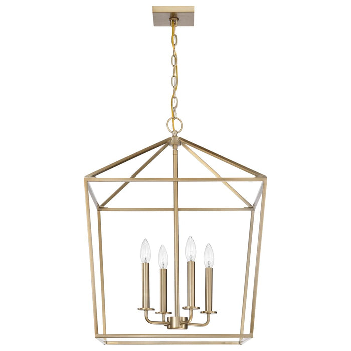 Pendant Nuvo 60-7932 Emma 4 Light Large Pendant - Burnished Brass Finish Nuvo