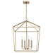 Pendant Nuvo 60-7932 Emma 4 Light Large Pendant - Burnished Brass Finish Nuvo