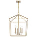 Pendant Nuvo 60-7932 Emma 4 Light Large Pendant - Burnished Brass Finish Nuvo