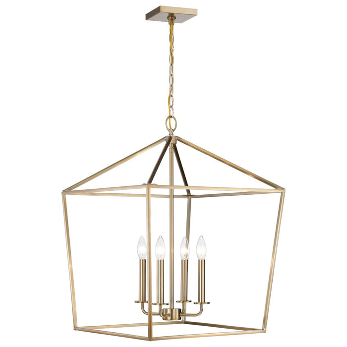 Pendant Nuvo 60-7932 Emma 4 Light Large Pendant - Burnished Brass Finish Nuvo