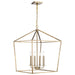 Pendant Nuvo 60-7932 Emma 4 Light Large Pendant - Burnished Brass Finish Nuvo