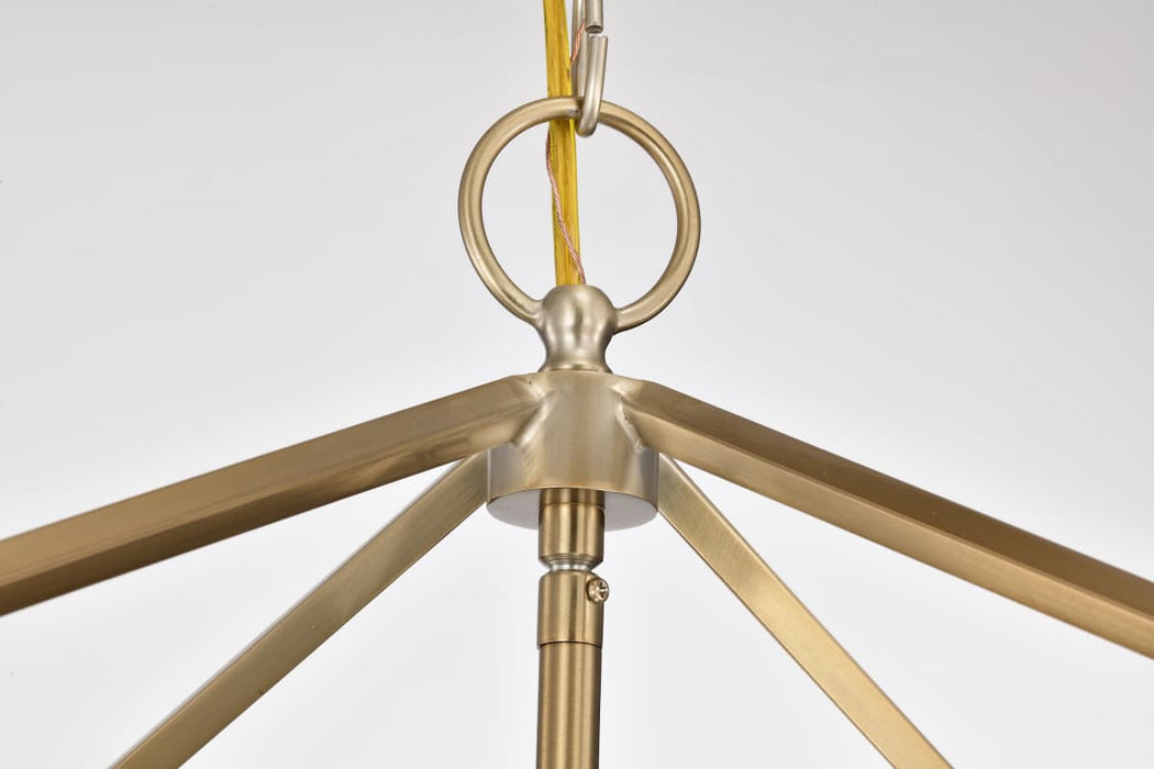 Pendant Nuvo 60-7932 Emma 4 Light Large Pendant - Burnished Brass Finish Nuvo