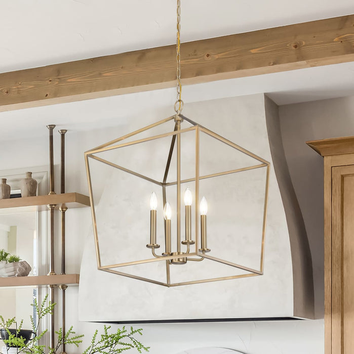 Pendant Nuvo 60-7932 Emma 4 Light Large Pendant - Burnished Brass Finish Nuvo
