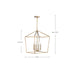 Pendant Nuvo 60-7932 Emma 4 Light Large Pendant - Burnished Brass Finish Nuvo
