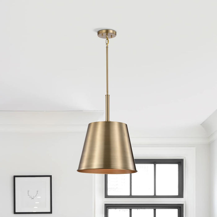 Pendant Nuvo 60-7938 Alexis 1 Light Large Pendant - Burnished Brass and Gold Finish Nuvo