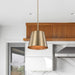 Pendant Nuvo 60-7938 Alexis 1 Light Large Pendant - Burnished Brass and Gold Finish Nuvo