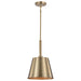 Pendant Nuvo 60-7939 Alexis 1 Light Small Pendant - Burnished Brass and Gold Finish Nuvo
