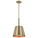 Pendant Nuvo 60-7939 Alexis 1 Light Small Pendant - Burnished Brass and Gold Finish Nuvo