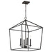 Pendant Nuvo 60-7941 Emma 4 Light Small Pendant - Matte Black Finish Nuvo