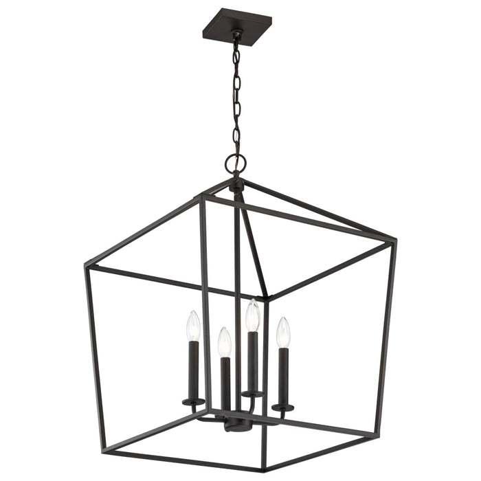 Pendant Nuvo 60-7941 Emma 4 Light Small Pendant - Matte Black Finish Nuvo