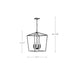 Pendant Nuvo 60-7941 Emma 4 Light Small Pendant - Matte Black Finish Nuvo