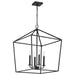 Pendant Nuvo 60-7941 Emma 4 Light Small Pendant - Matte Black Finish Nuvo