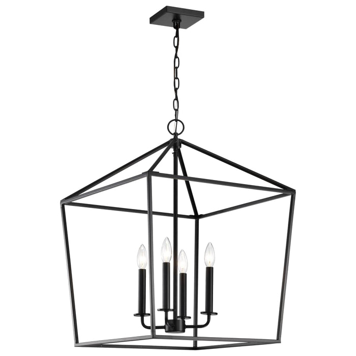 Pendant Nuvo 60-7942 Emma 4 Light Large Pendant - Matte Black Finish Nuvo