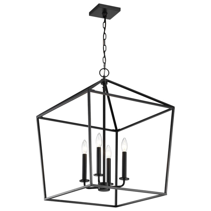 Pendant Nuvo 60-7942 Emma 4 Light Large Pendant - Matte Black Finish Nuvo