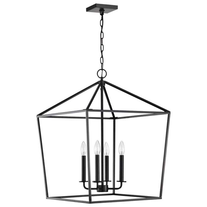 Pendant Nuvo 60-7942 Emma 4 Light Large Pendant - Matte Black Finish Nuvo