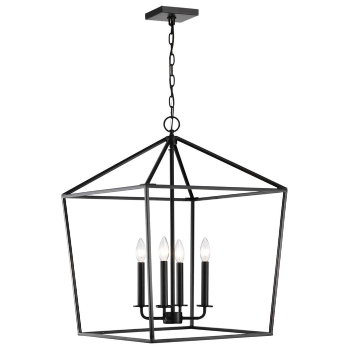 Pendant Nuvo 60-7942 Emma 4 Light Large Pendant - Matte Black Finish Nuvo