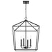 Pendant Nuvo 60-7942 Emma 4 Light Large Pendant - Matte Black Finish Nuvo