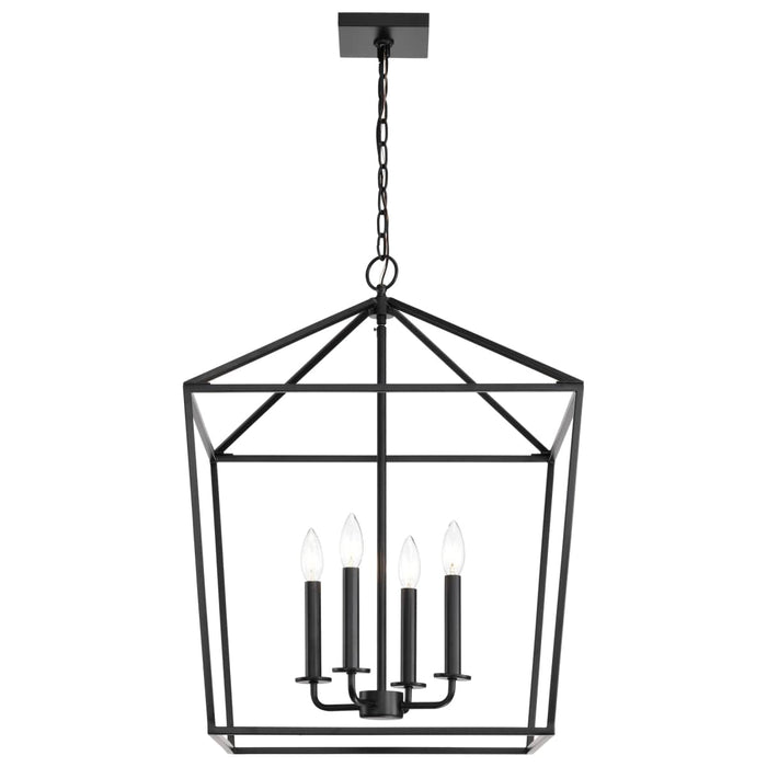 Pendant Nuvo 60-7942 Emma 4 Light Large Pendant - Matte Black Finish Nuvo