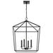 Pendant Nuvo 60-7942 Emma 4 Light Large Pendant - Matte Black Finish Nuvo