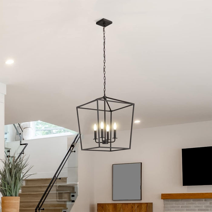 Pendant Nuvo 60-7942 Emma 4 Light Large Pendant - Matte Black Finish Nuvo