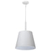 Pendant Nuvo 60-7948 Alexis 1 Light Large Pendant - Matte White Finish Nuvo