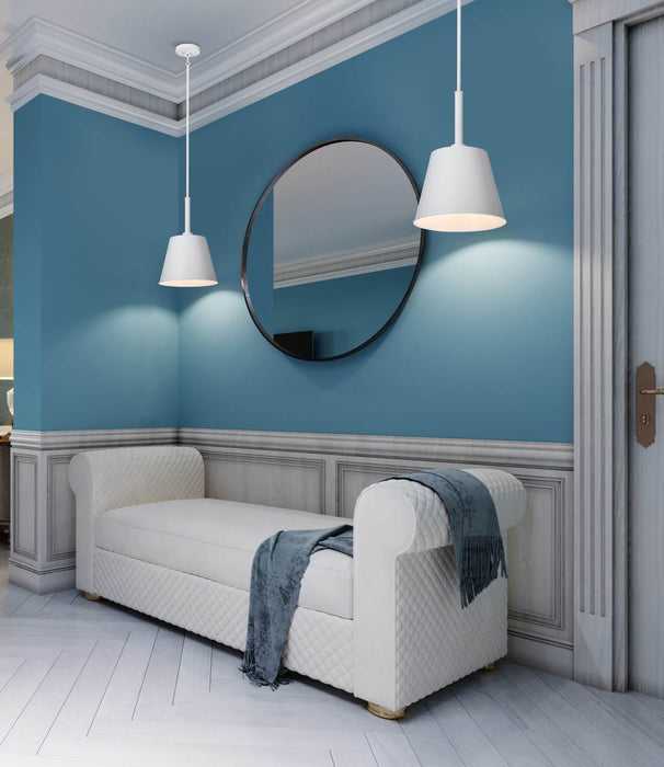 Pendant Nuvo 60-7948 Alexis 1 Light Large Pendant - Matte White Finish Nuvo
