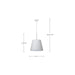 Pendant Nuvo 60-7948 Alexis 1 Light Large Pendant - Matte White Finish Nuvo